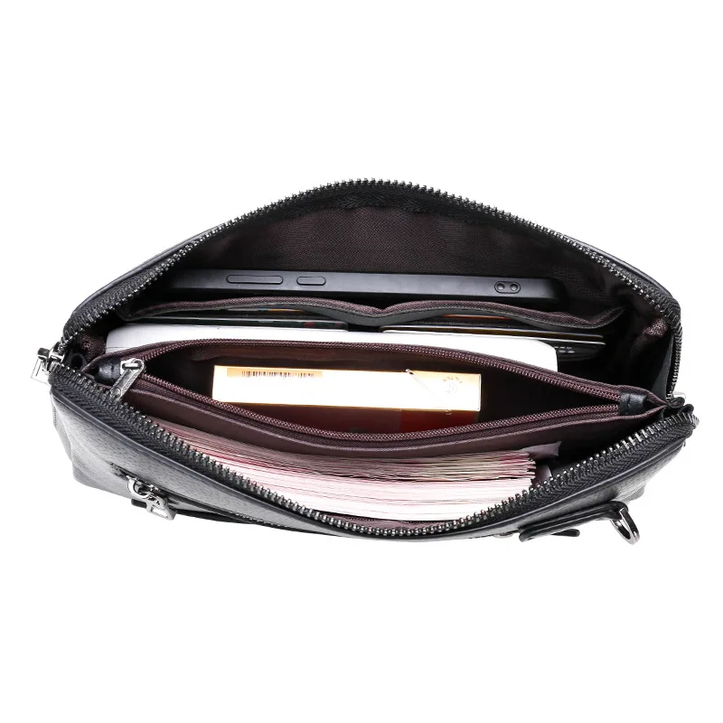 

New Anti-theft Men Wallets Large Capacity Cell Phone Pocket Code Lock Bag Zipper Men Clutch Bag portefeuille homme Male Wallet