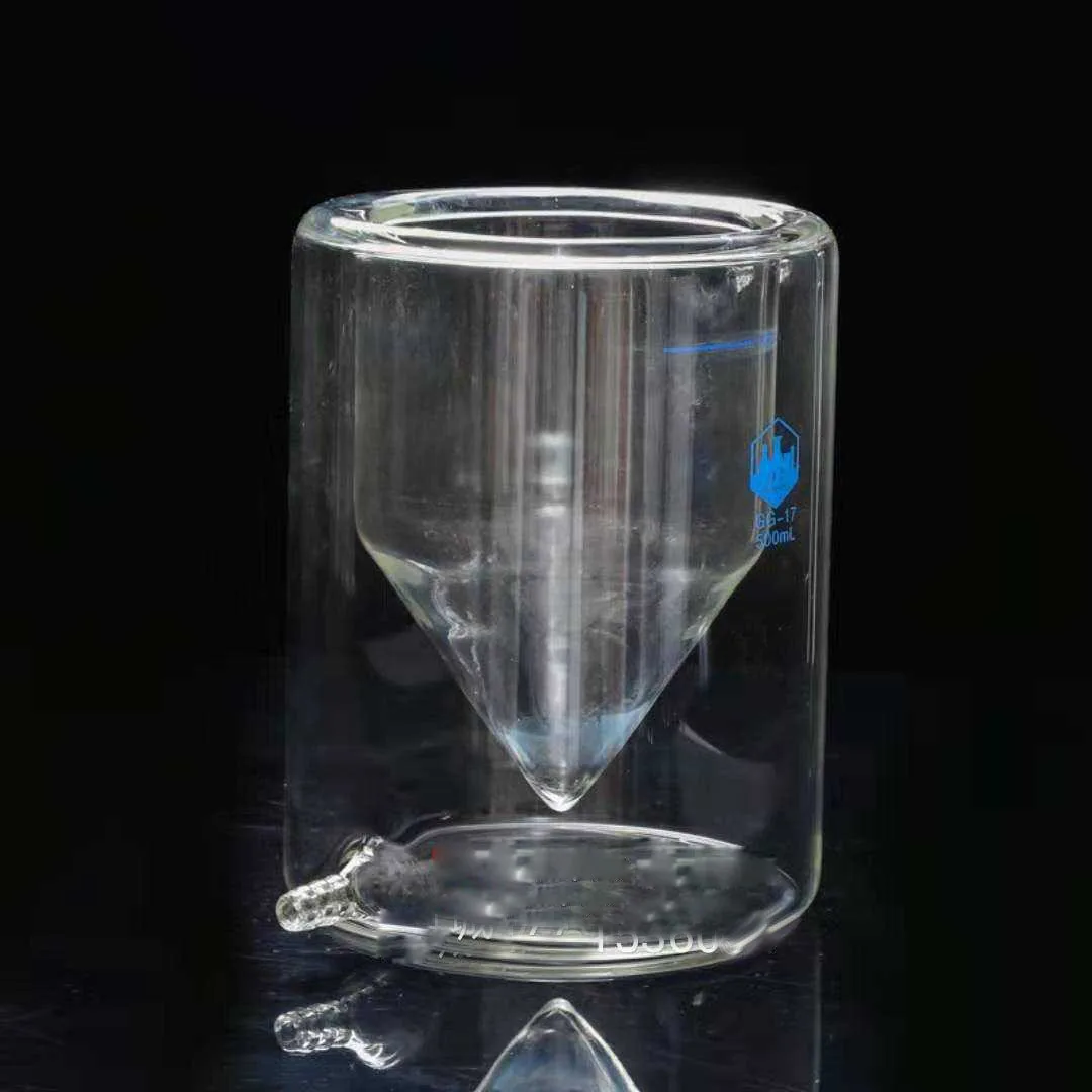 

500ml Double Layer Beaker, Jacketed Glass Beaker, Photocatalytic Reactor, High Borosilicate Glass