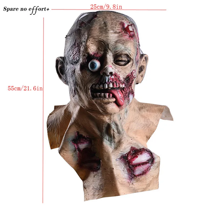 Гнилые кровавый призрак маска зомби головной убор реалистичный косплей маски