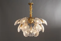 modern simple creative light luxury chandelier design living room dining room bedroom study led glass chandelier