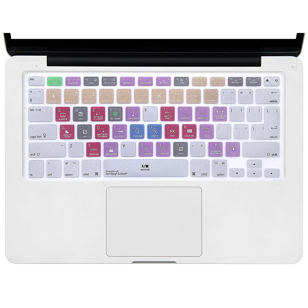 HRH premium Pro Final Cut Pro X AI PS ярлык клавиатуры кожаный чехол для Macbook Air Pro retina 13 15 17 США/ЕС раскладка оба - Цвет: Steinberg Cubase