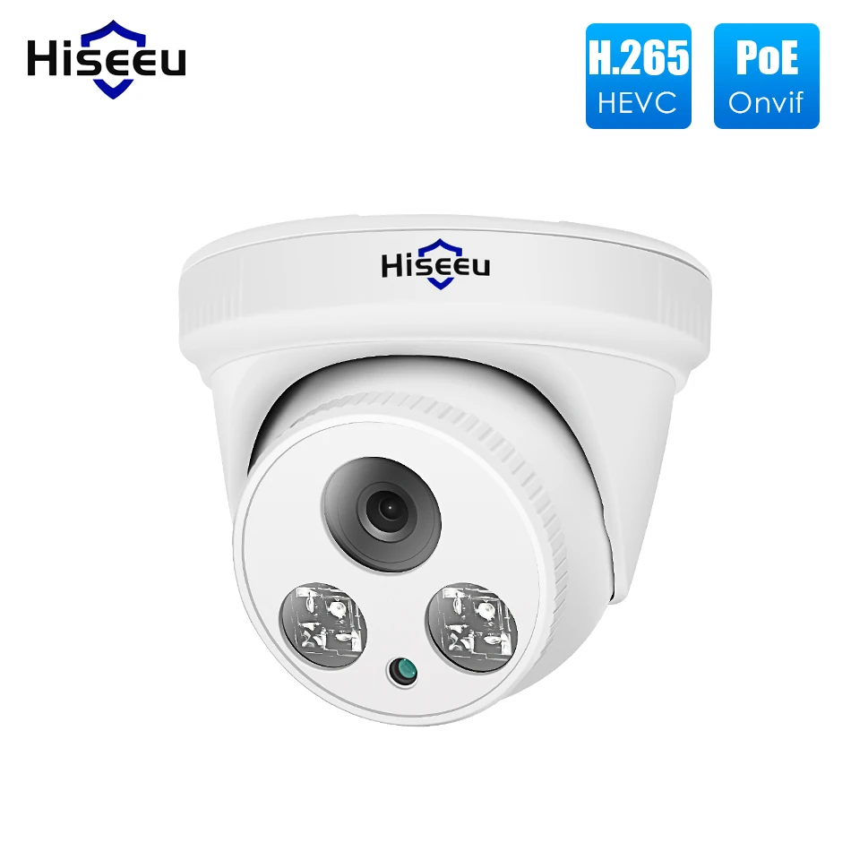 Hiseeu HD 1080P POE IP Camera H.265 2MP Dome Security Indoor Surveillance Camera CCTV Nightvision Video Surveillance ONVIF