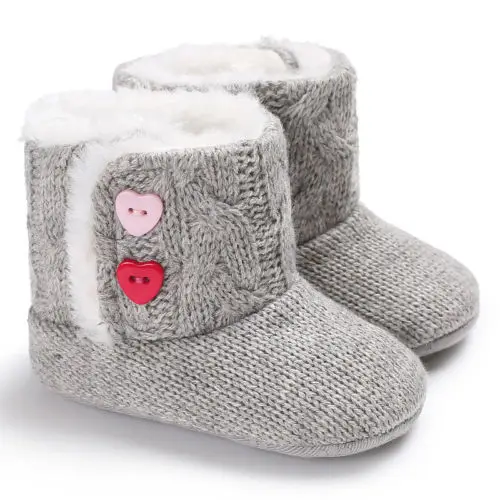 

Newborn Baby Girl Boy Crochet Knit Woolen Soft Bottom Toddler Shoe Snow Boots