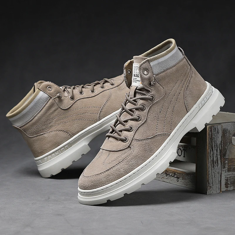 spesifikasi Sepatu Kasual Pria Kulit Suede Pria Pantofel Flat Sepatu Semata Kaki Kaus Kaki Sepatu Sepatu Kualitas Tinggi Fashion Desainer Kets