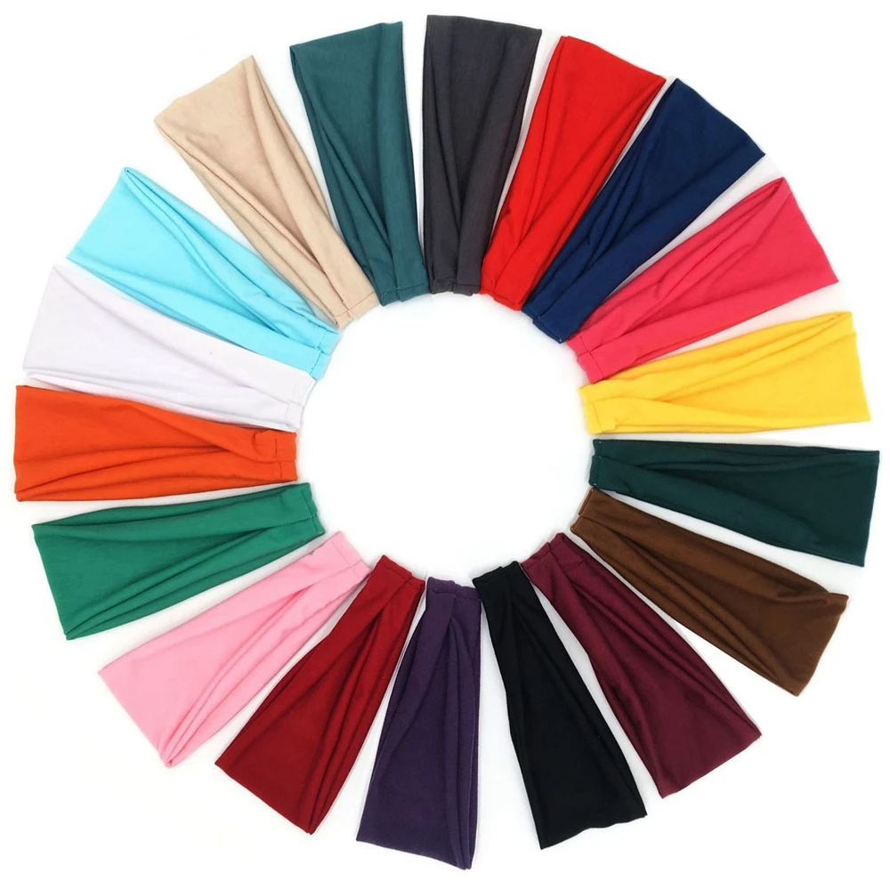 Повязка на голову для мужчин и женщин однотонная Абсорбирующая спортивная