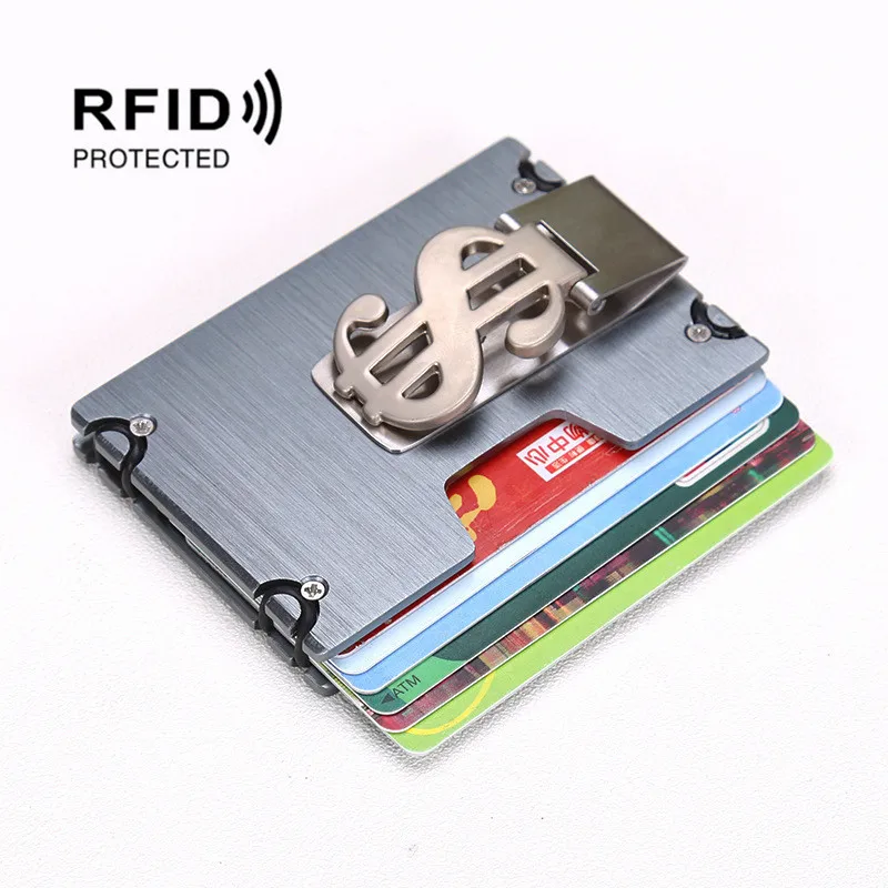 Новые модные кошельки тонкие карманы для кредитных карт из алюминиевого сплава