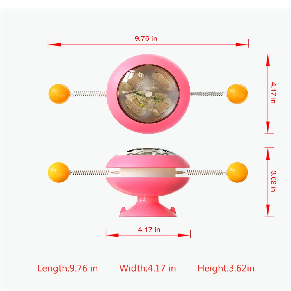 

Multifunctional Indoor Rotatable Round Spinning Top Built-in Catnip Pet Cats DogS Puzzle Decompression Toys