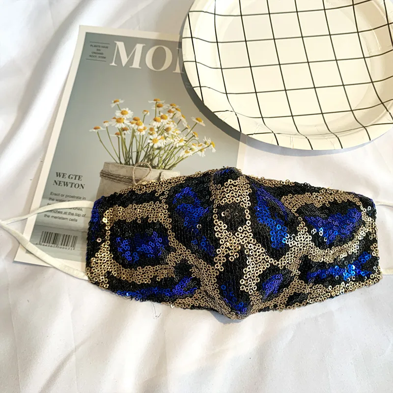 

2020 Fashion Jewelry Mask With Rhinestones Sequins Bling Mask Decoration Accessories For Party Club Face Jewelry Gift