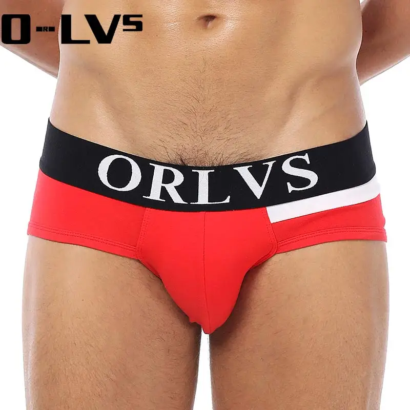 

ORLVS Men Underwear Briefs Cotton Comfortable Slip Cueca Male Panties Breathable Men's Briefs Sexy Gay Underwear 5Pcs Set OR113