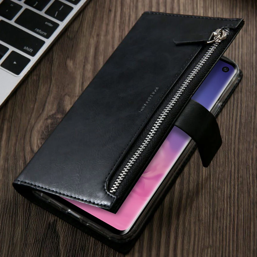 Роскошный чехол кошелек с отделением для карт Samsung Galaxy S20 Ultra 5G S10 Plus S9 S8 A21s кожаный