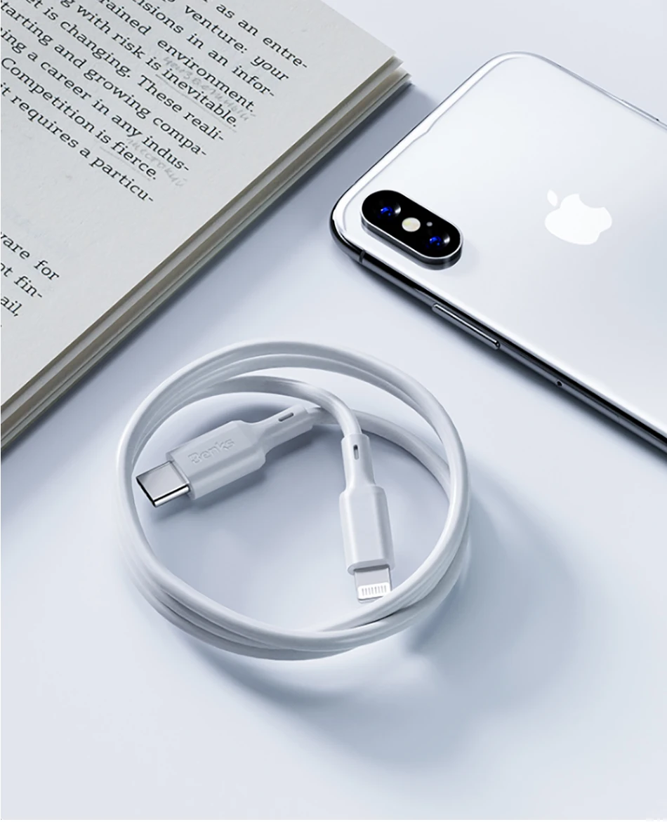 Benks MFi PD кабель для быстрой зарядки для iPhone 11 Pro MAX X XR XS 8 Plus type C-Lightning Кабели для телефонов для iPad Pro шнур зарядного устройства