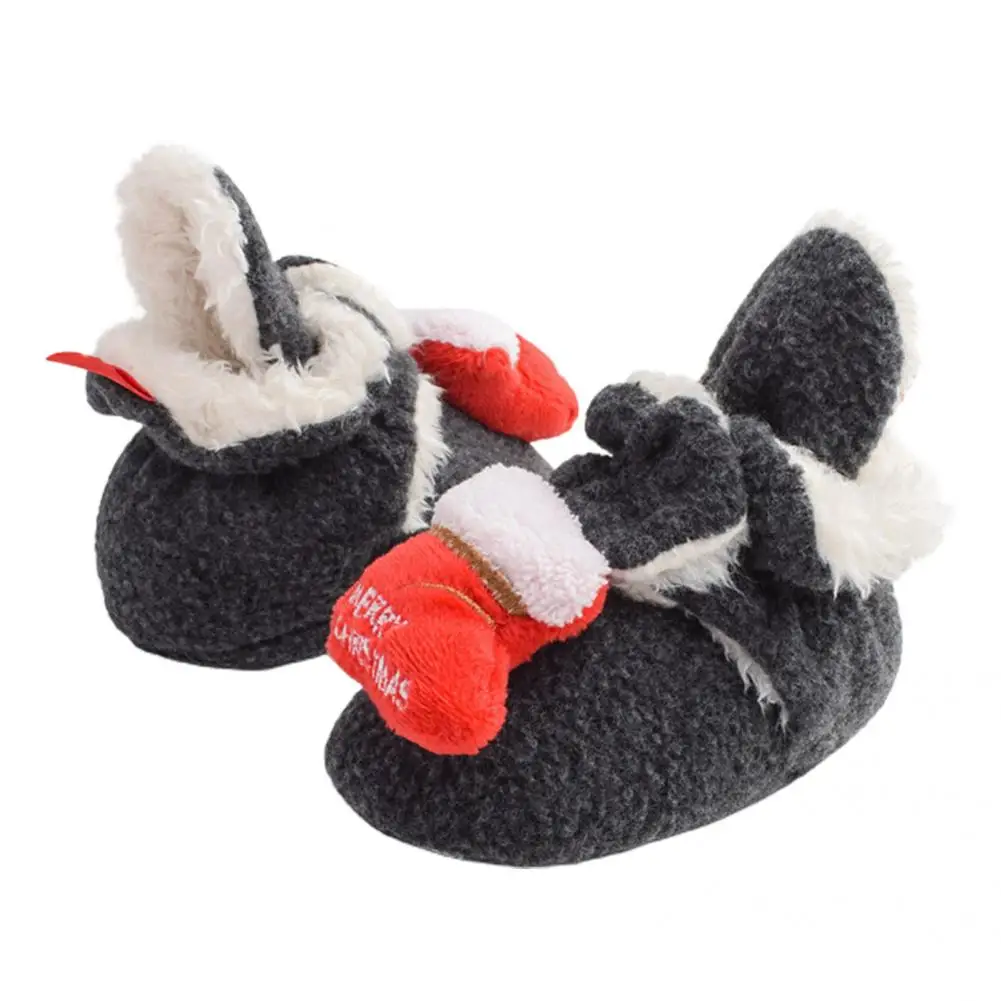 

1 пара, детская Рождественская обувь из кораллового флиса