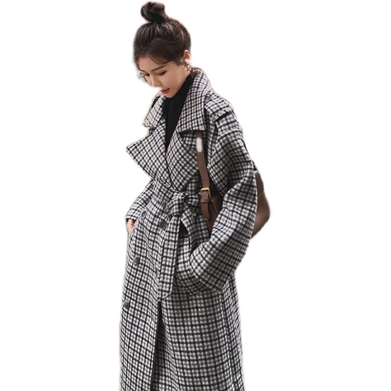 

CMAZ Shipment in Autumn and Winter New Thickened Women's Plaid Coat 260A