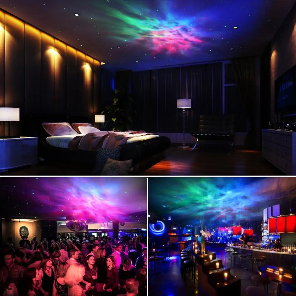 SUNY Colorful Aurora Starry Sky Projector Light Green Static Stars Laser w/RGB LED Nebula Cloud Romantic Night R | Лампы и освещение