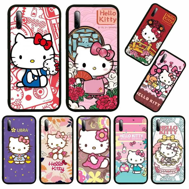 

Pink-Hellos-Kittys-Lovelys Phone Case For Huawei Honor View V 5 7 8 9 10 20 30 X S Play Lite Pro Cover