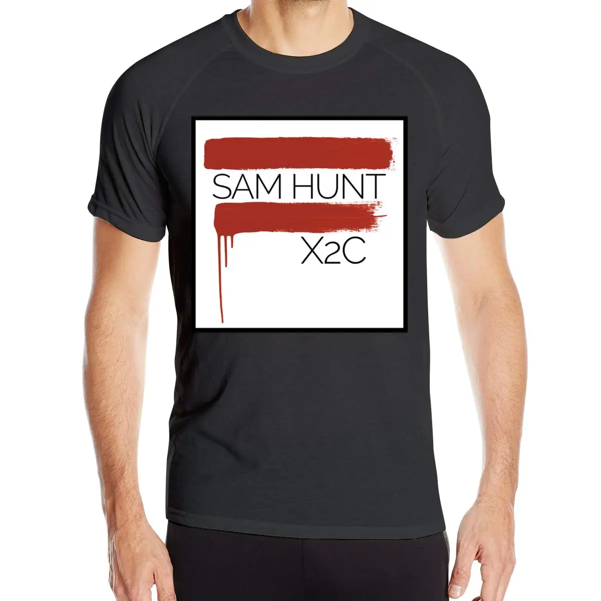 FGHFG Мужская быстросохнущая Футболка с принтом Sam Hunt X2C коротким рукавом| |