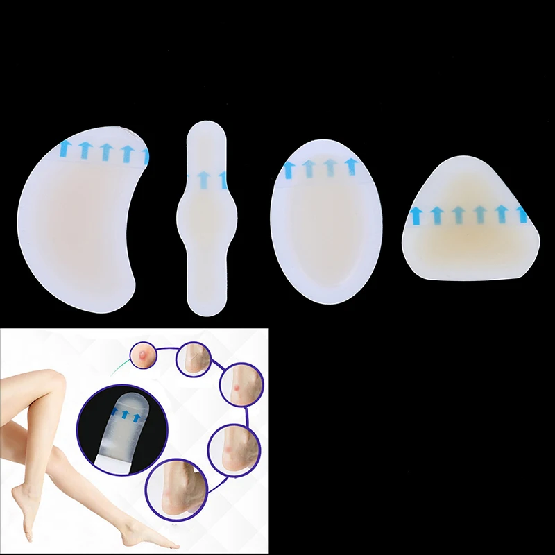 

4pcs Anti-wearing Heel Sticker Pedicure Patch Foot Care Adhesive Hydrocolloid Blister Plaster Gel