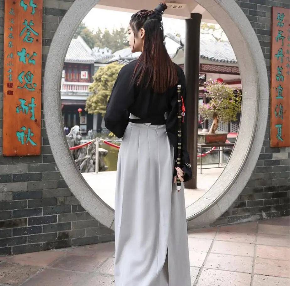 

Black Hanfu Dress Chinese Dance Costume Traditional Performance Clothing Han Dynasty Outfit Stage Performance