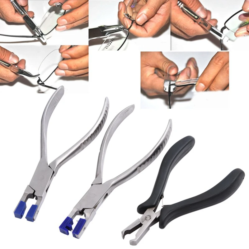 

Eyeglass Tool Kit Rimless Eyeglasses Repair Disassembly Pliers Tools Set for Glasses Fix