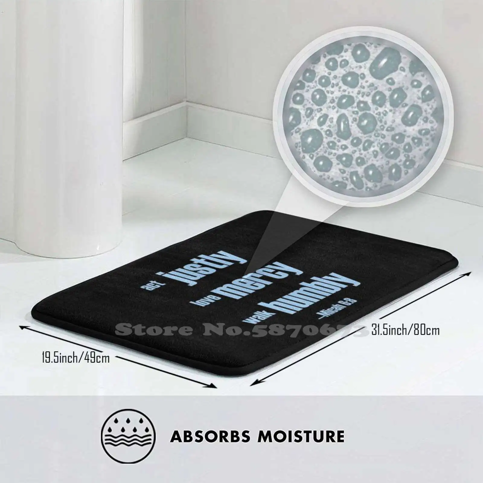 Любовное милосерждение-синий 3D товары для дома коврик ног стоп христианский