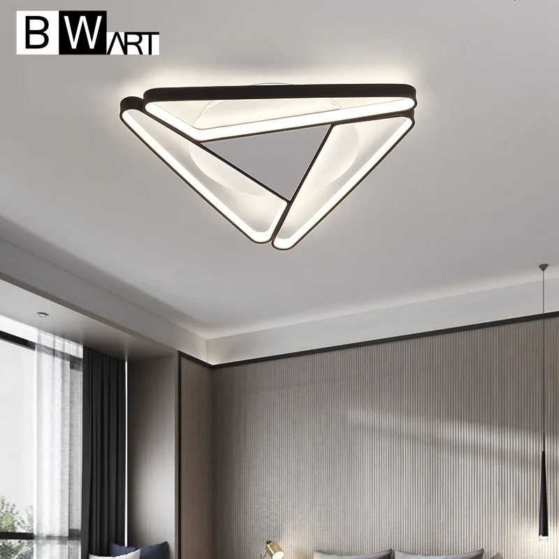 Современная потолочная светодиодная люстра декоративный светильник черного и