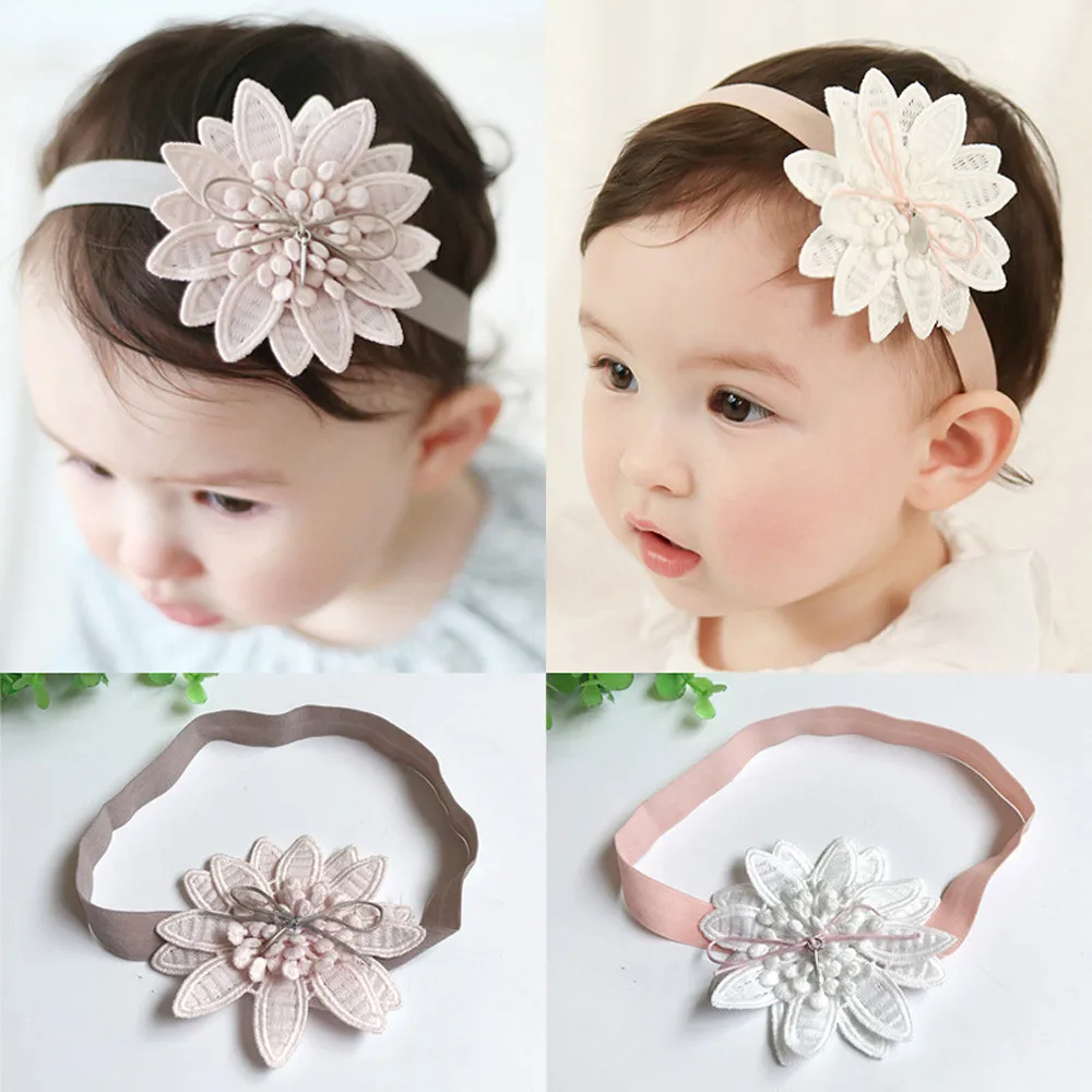 Baby Headband Hair Sharp Angle Flower Ribbon Newborn Toddler Turban Haarband Accessories Bandeau Bebe Fille | Детская одежда и