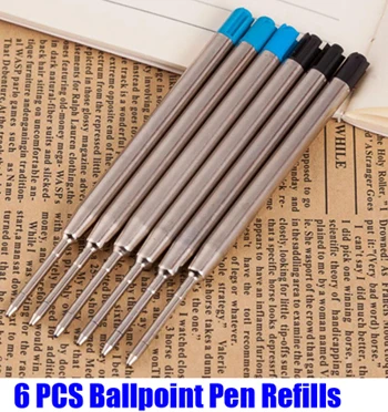 6 Ballpoint Refills Горячая Распродажа керамическая цветная брендовая авторучка офисная ручка высокого качества купить 2 ручки отправить подарок 723 - Цвет: 6 Ballpoint Refills
