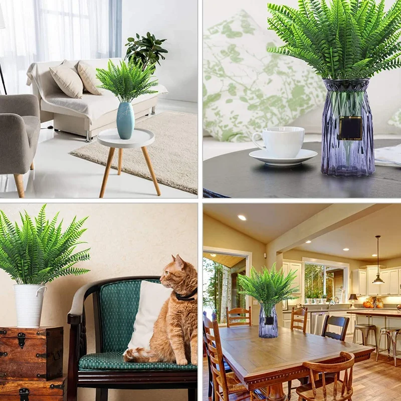 18 шт. искусственные папоротники бостонские кустарники для дома и улицы