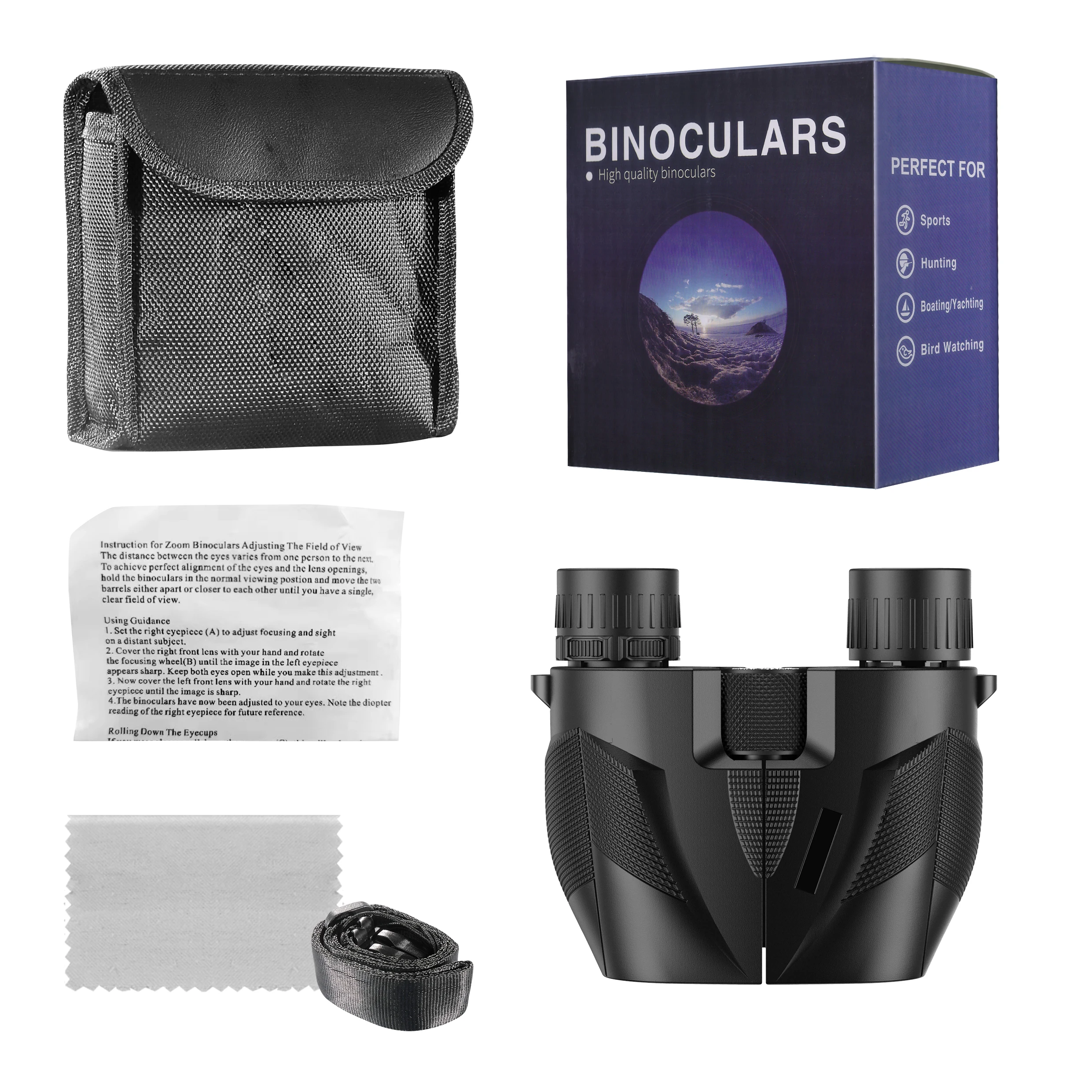 APEXEL Professional Binoculars 10X25 With BAK4 Prism High Powered Zoom Binocular Portable Hunting Telescope For Sports Travel