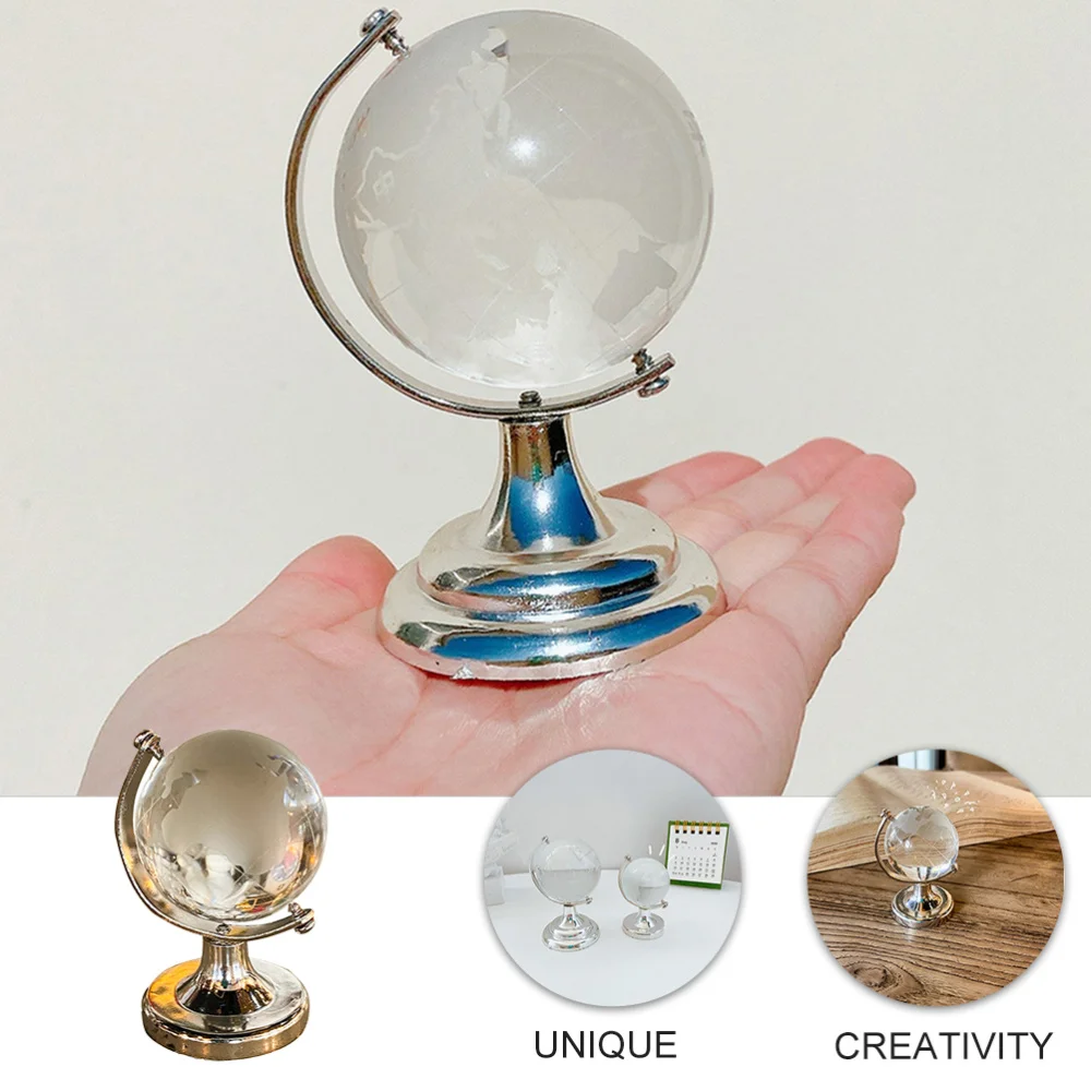 

1pc World Globe Designed Desktop Adornment Creative Globe Model Craft Decor