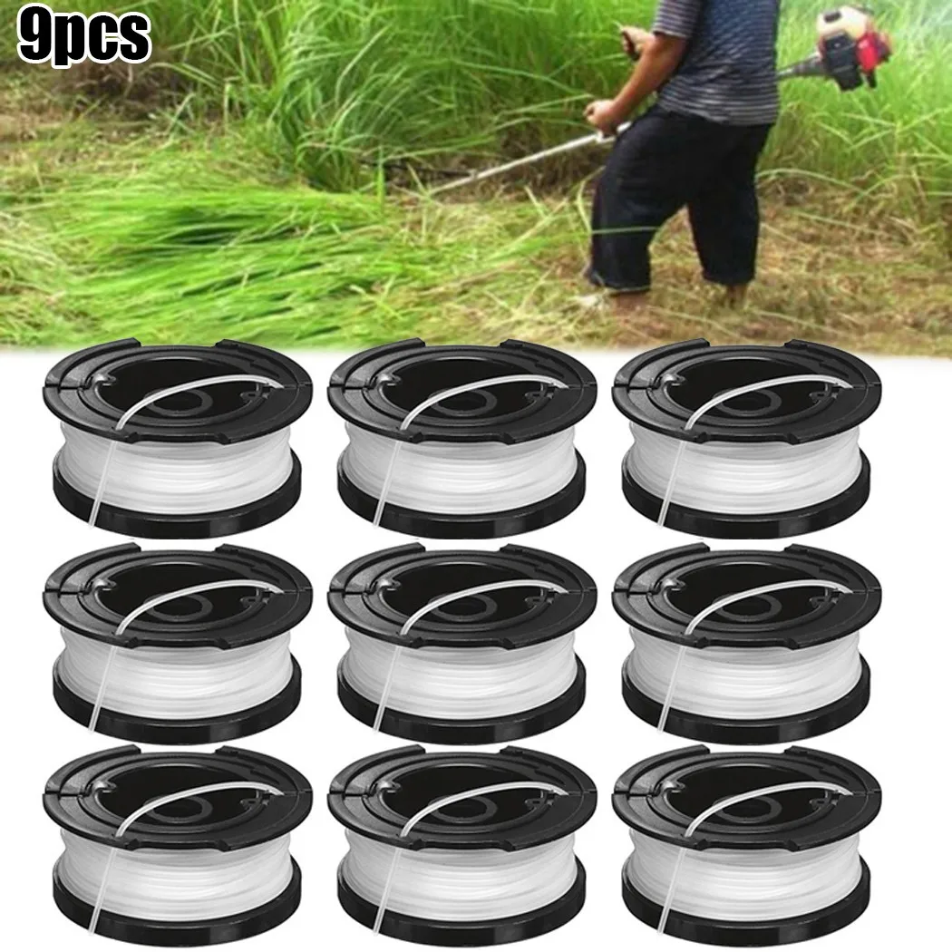 

9pcs Trimmer Spool Lines Accessories For Black&Decker A6481 Strimmer Trimmer Spool LineST4525 ST6600 ST7200