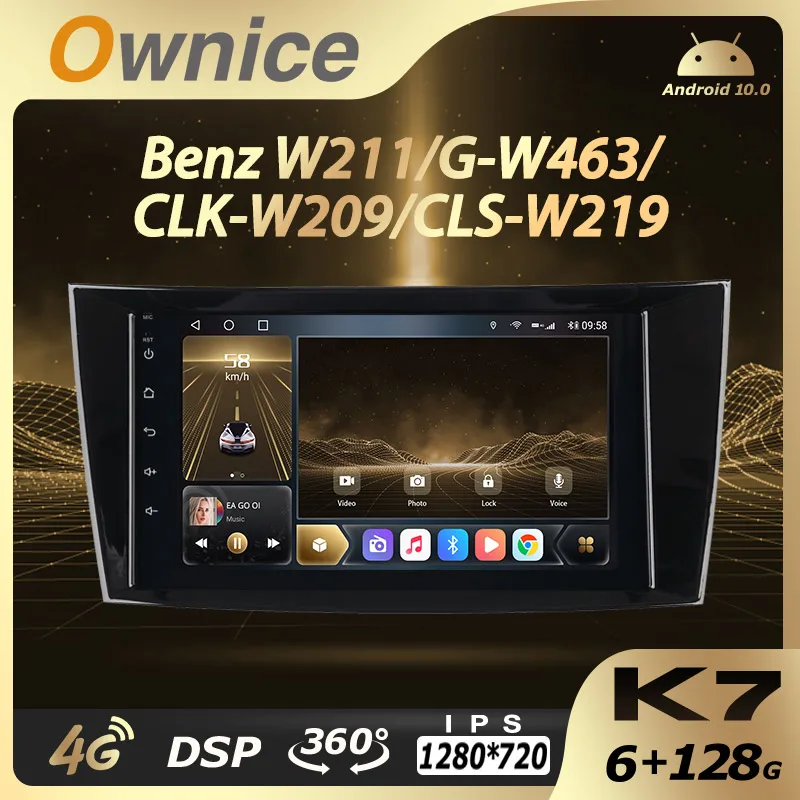 

Ownice Car Multimedia for Benz W211/G-W463/CLK-W209/CLS-W219 2Din Android 10.0 auto radio car Audio stereo 6G+128G 4G LTE SPDIF