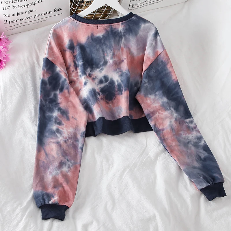 Женские толстовки с принтом на завязках свободные укороченные топы в стиле хип-pop