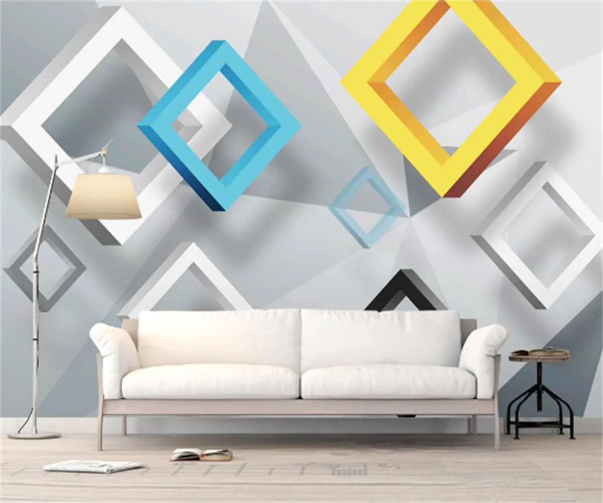 

Customize any size 3D tooling mural wallpaper Nordic geometric golden TV bedroom bedside background wall sticker papel de parede