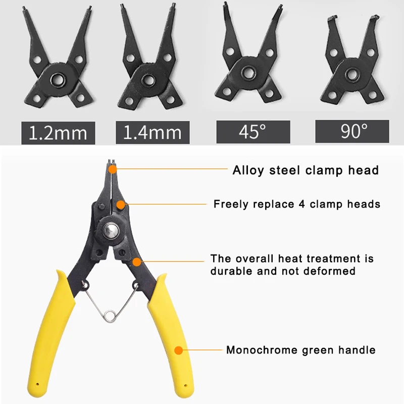 Hot New 4 in 1 Snap Ring Pliers Set Multi-function Circlip Combination Retaining Clip PLD | Инструменты