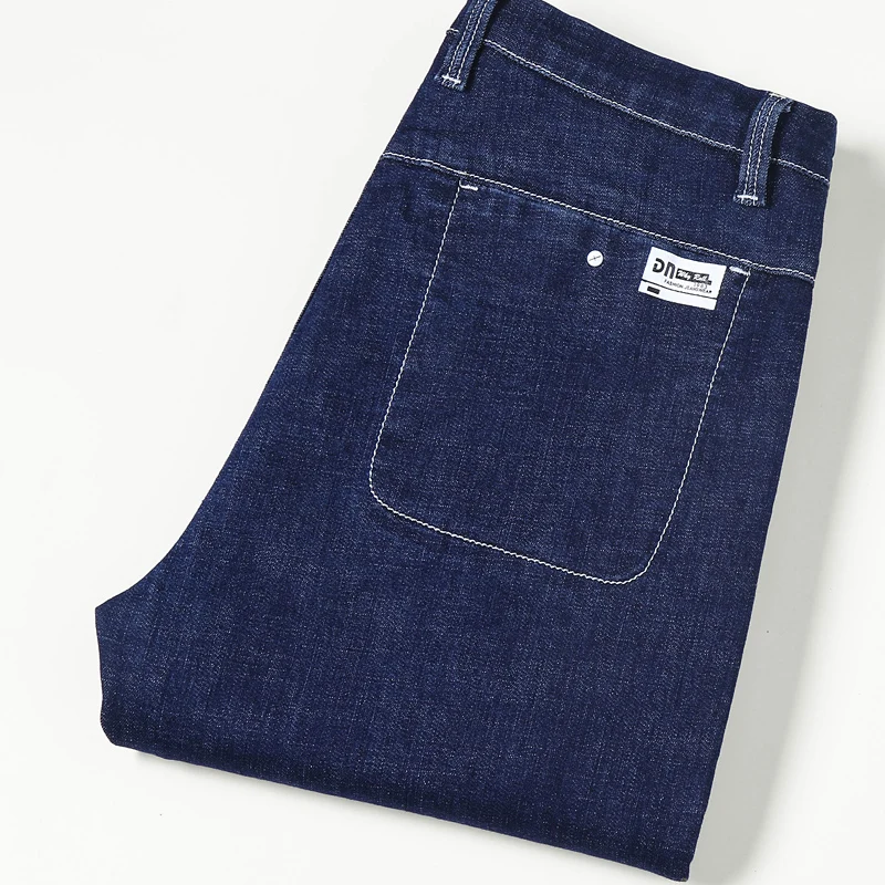 Большие размеры M-7XL черные синие джинсы мужские джинсовые потертые штаны для