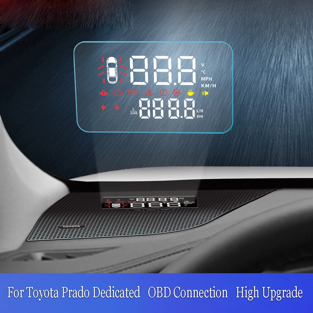 Автомобильная головка вверх дисплей HUD левая рука вождения OBD II проекционный