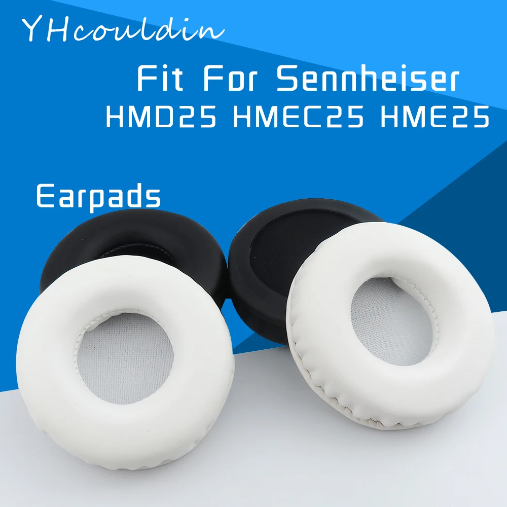 

YHcouldin Earpads For Sennheiser HMD25 HMEC25 HME25 Headphone Accessaries Replacement Wrinkled Leather Soft Material