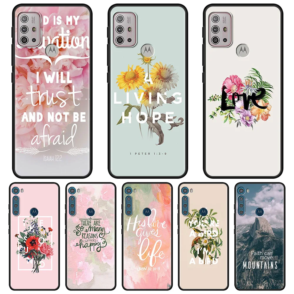 

Girly Bible Verse For MOTOROLA One Fusion Case for Moto G10 G9 G8 Plus Play Power One G20 G30 G40 G50 G60 Edge 20 Phone Shell