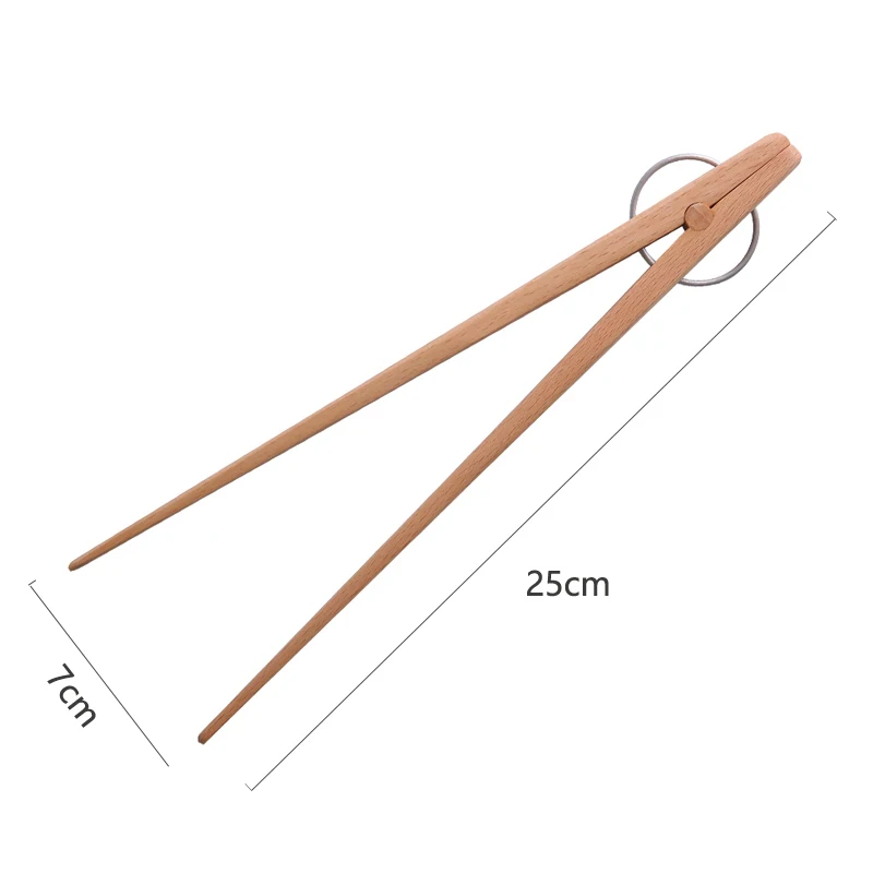 Деревянная кухонная утварь длинные пищевые щипцы корейские для барбекю
