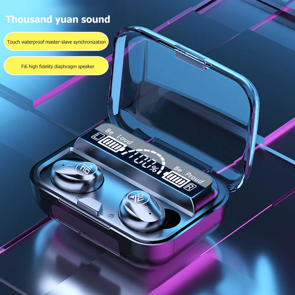 TWS наушники беспроводные стерео Bluetooth 5 1 спортивные с микрофоном мини зарядным