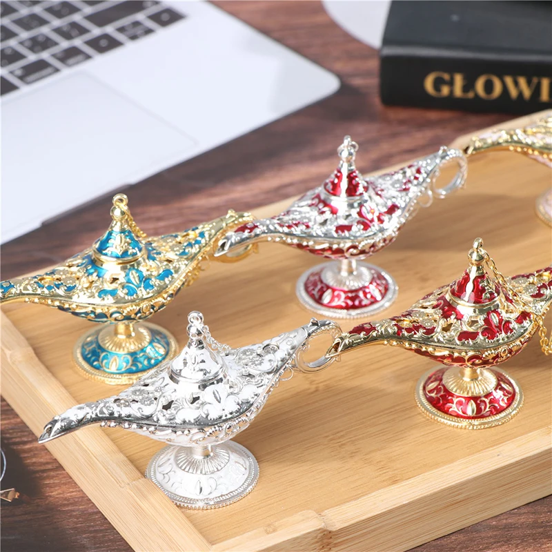 Ремесло классический цинковый сплав резные металлические Лампа Аладдина