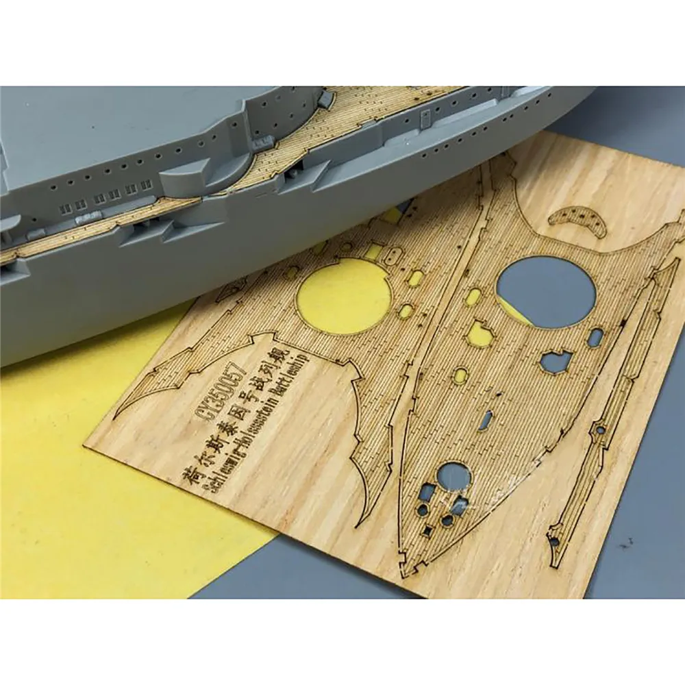 1 комплект деревянная колода для 1/350 Trumpeter 05354 Schleswig-Holstein Battleship 1935 модель DIY Деревянные палубные части