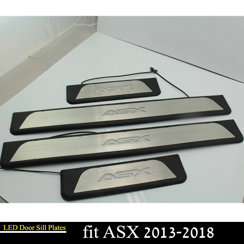 

LED ASX Door Sill Plate Cover Stainless Steel LED Scuff Plate for Mitsubishi ASX 2013-2018