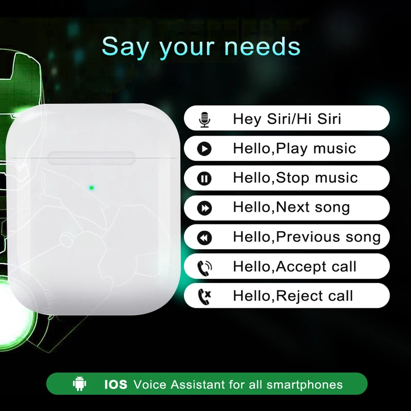 Голосовое управление TWS Air 2 AI интеллектуальные наушники с распознаванием речи