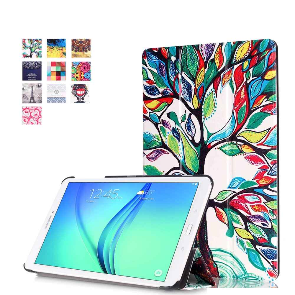 3 в 1 деловой чехол-подставка из искусственной кожи для samsung Tab E 9,6 T560 T561 SM-T560 SM-T561 планшета+ стилус+ пленка для экрана