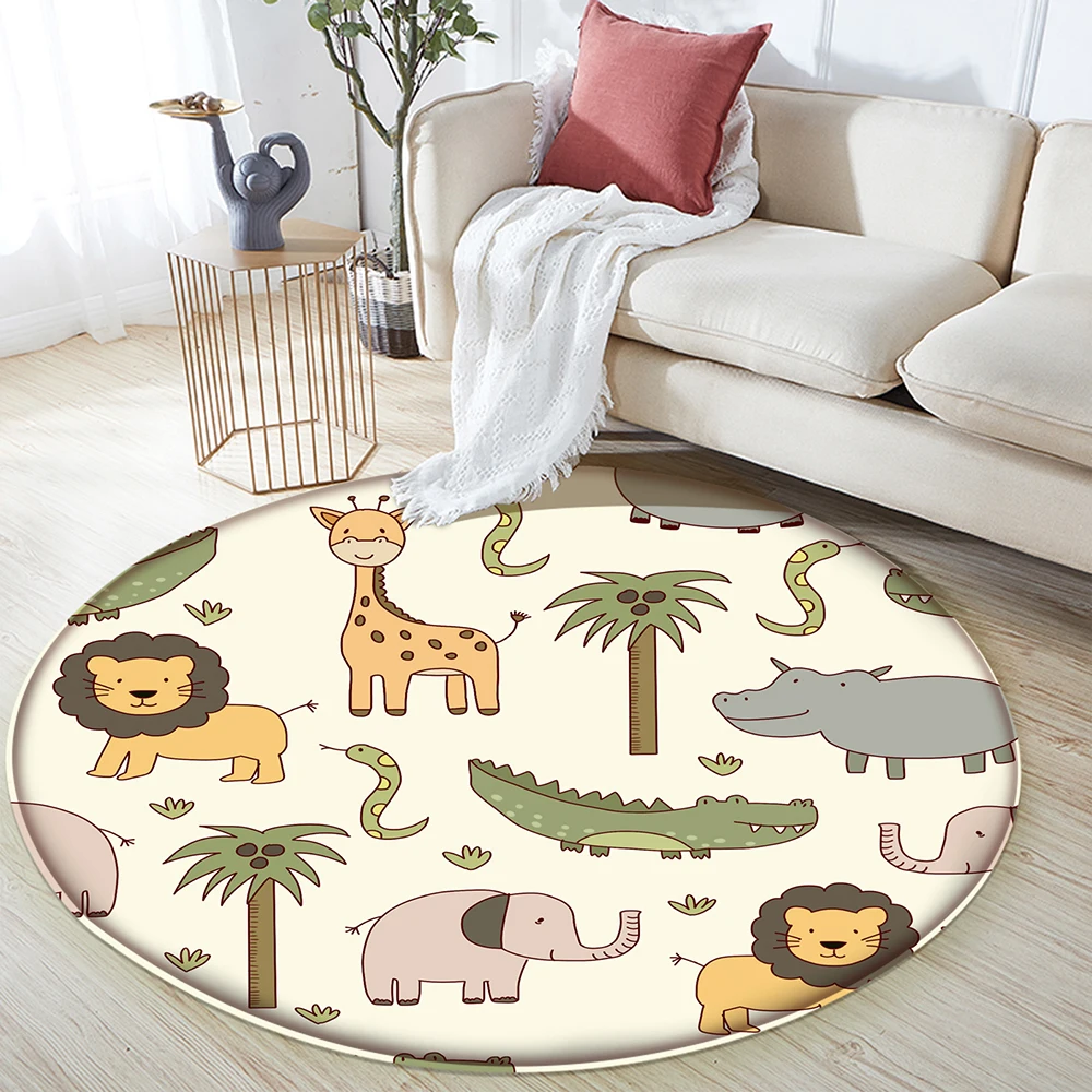 

Good Quality Rug Children's Flannel Carpet Animal Puzzle Game Learn For Baby Play Carpet Children's Room In The Rectangular