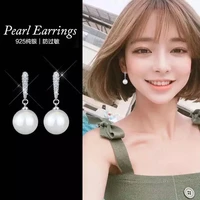 delicate earrings 925 sterling silver elegant pearls refined cubic zirconia nifty noble jewelry shining delicate earring pearly