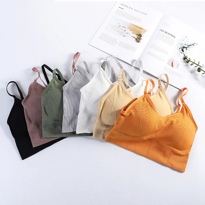 

Sexy Back Sports Bras For Women Push Up Bralette Without Frame Backless Seamless Tube Top Underwear Female Crop Top Shockproof