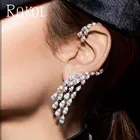 Женские серьги-гвоздики с фианитом, серебряного цвета